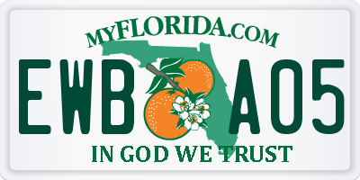 FL license plate EWBA05