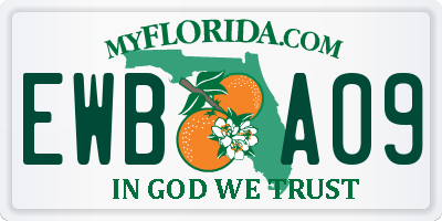 FL license plate EWBA09