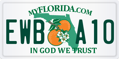 FL license plate EWBA10