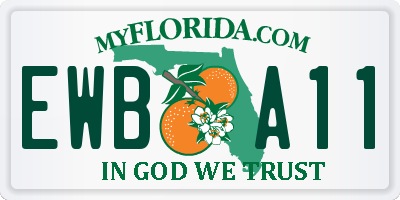 FL license plate EWBA11