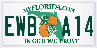 FL license plate EWBA14