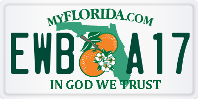 FL license plate EWBA17
