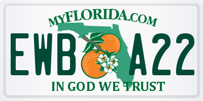 FL license plate EWBA22