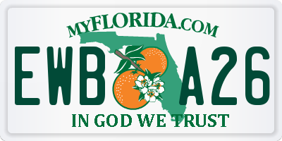 FL license plate EWBA26