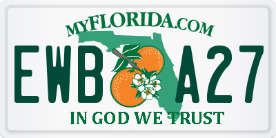 FL license plate EWBA27