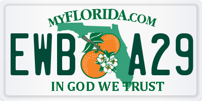 FL license plate EWBA29