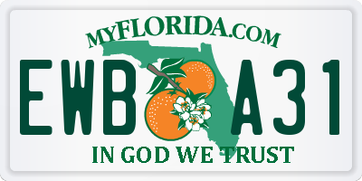 FL license plate EWBA31