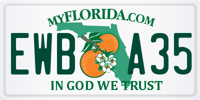 FL license plate EWBA35