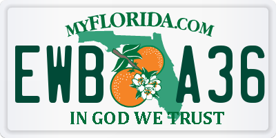 FL license plate EWBA36