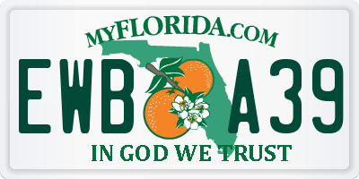 FL license plate EWBA39