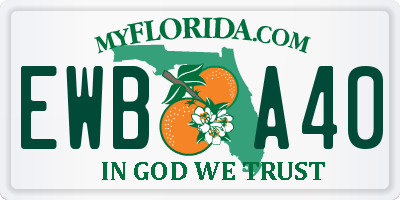 FL license plate EWBA40