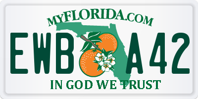 FL license plate EWBA42