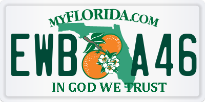 FL license plate EWBA46