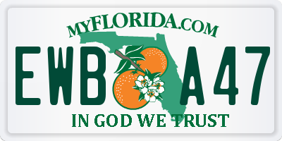 FL license plate EWBA47