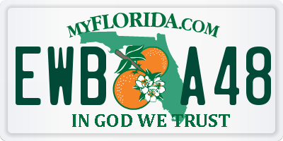 FL license plate EWBA48