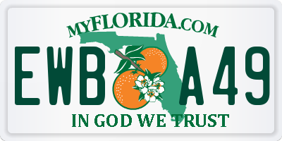 FL license plate EWBA49
