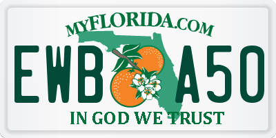 FL license plate EWBA50