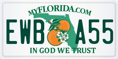 FL license plate EWBA55
