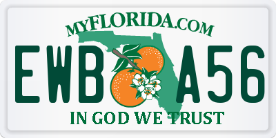 FL license plate EWBA56