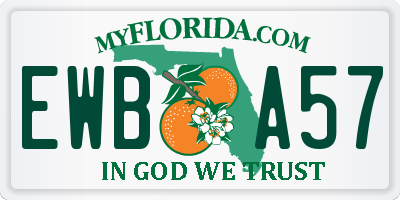 FL license plate EWBA57