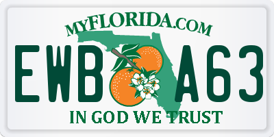 FL license plate EWBA63