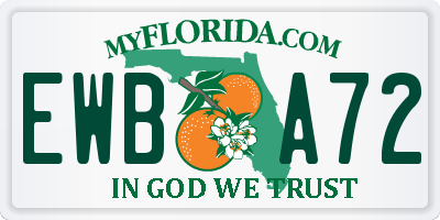 FL license plate EWBA72