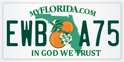FL license plate EWBA75