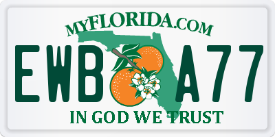 FL license plate EWBA77