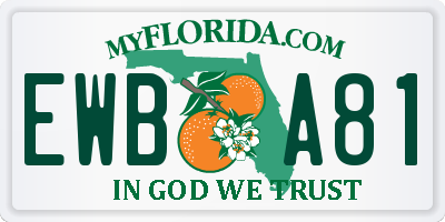 FL license plate EWBA81