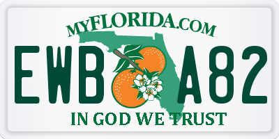 FL license plate EWBA82