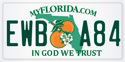 FL license plate EWBA84