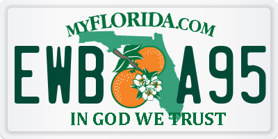 FL license plate EWBA95