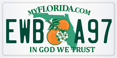 FL license plate EWBA97