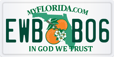 FL license plate EWBB06