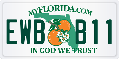 FL license plate EWBB11