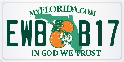 FL license plate EWBB17
