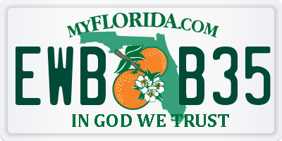 FL license plate EWBB35