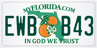 FL license plate EWBB43