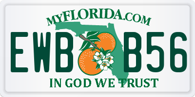 FL license plate EWBB56