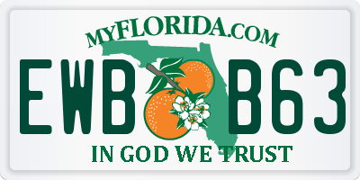 FL license plate EWBB63