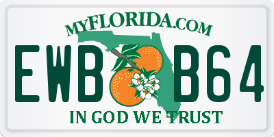 FL license plate EWBB64