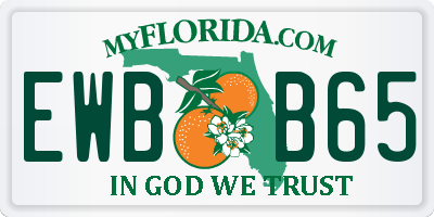 FL license plate EWBB65