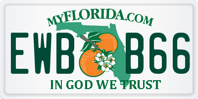 FL license plate EWBB66