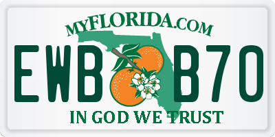 FL license plate EWBB70
