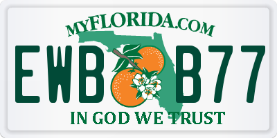 FL license plate EWBB77