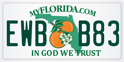 FL license plate EWBB83
