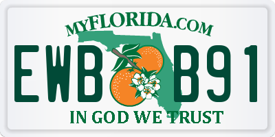 FL license plate EWBB91
