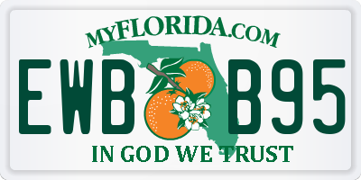 FL license plate EWBB95