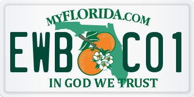 FL license plate EWBC01