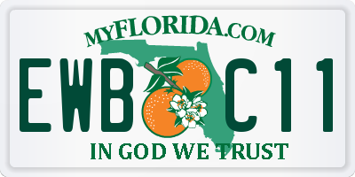 FL license plate EWBC11